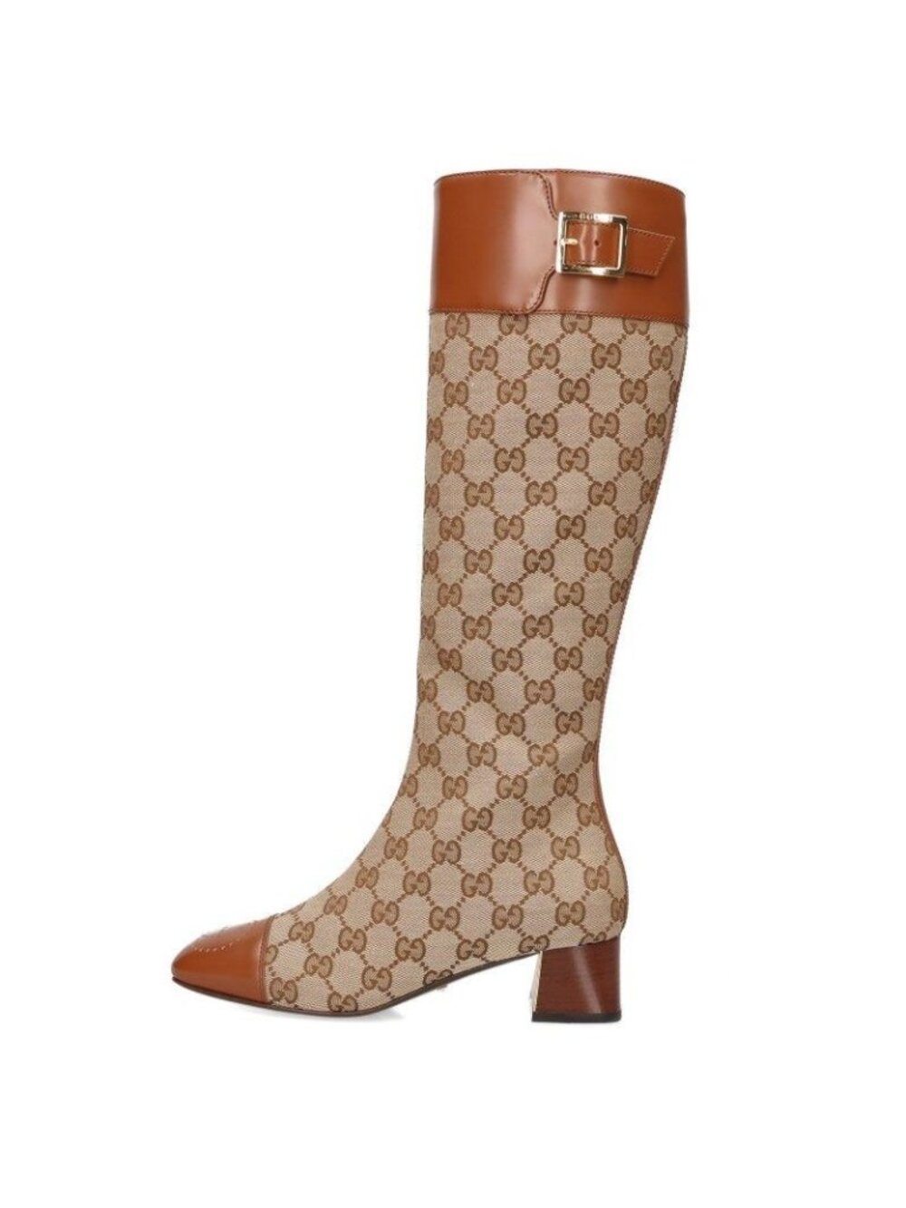 Gucci Hukl 0 GG All Over Print Side Zip Long Boots